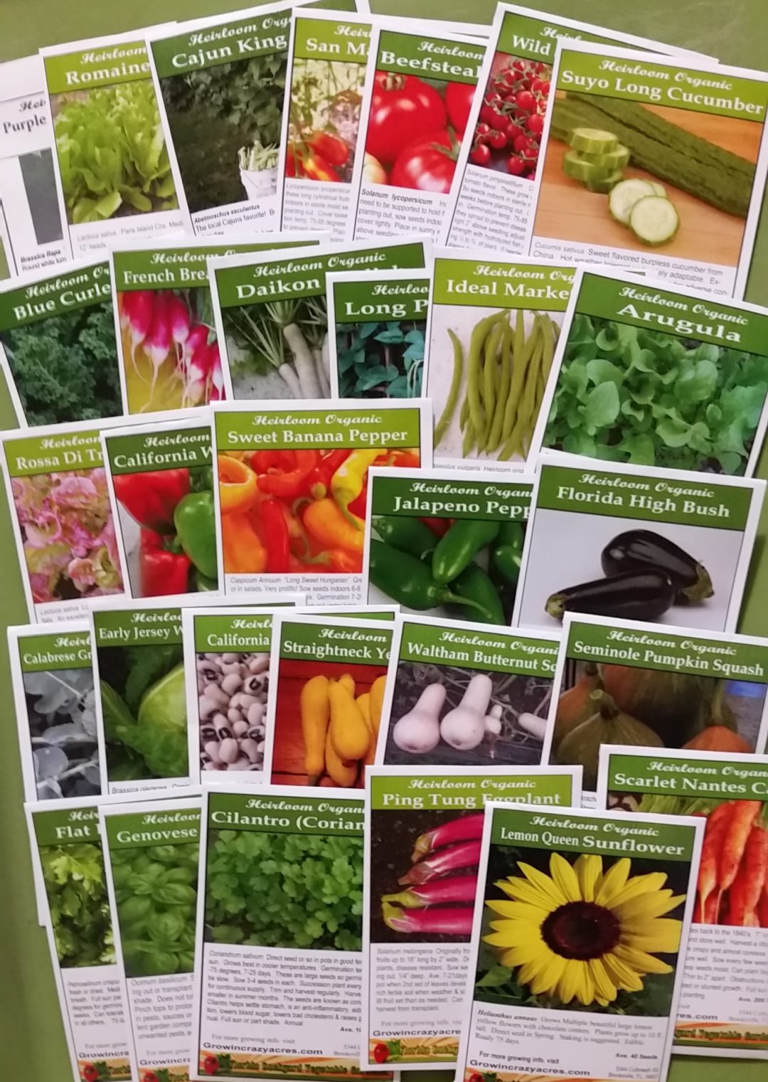 Heirloom Seed Package - Large - Growin Crazy Acres