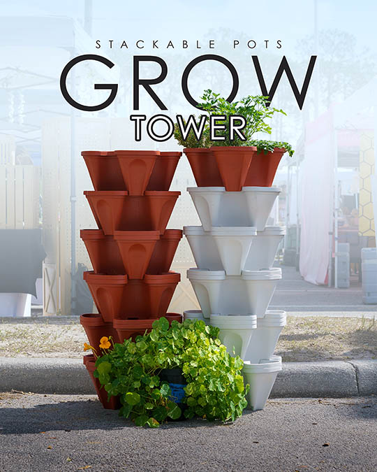 Stackable Pots Grow Tower